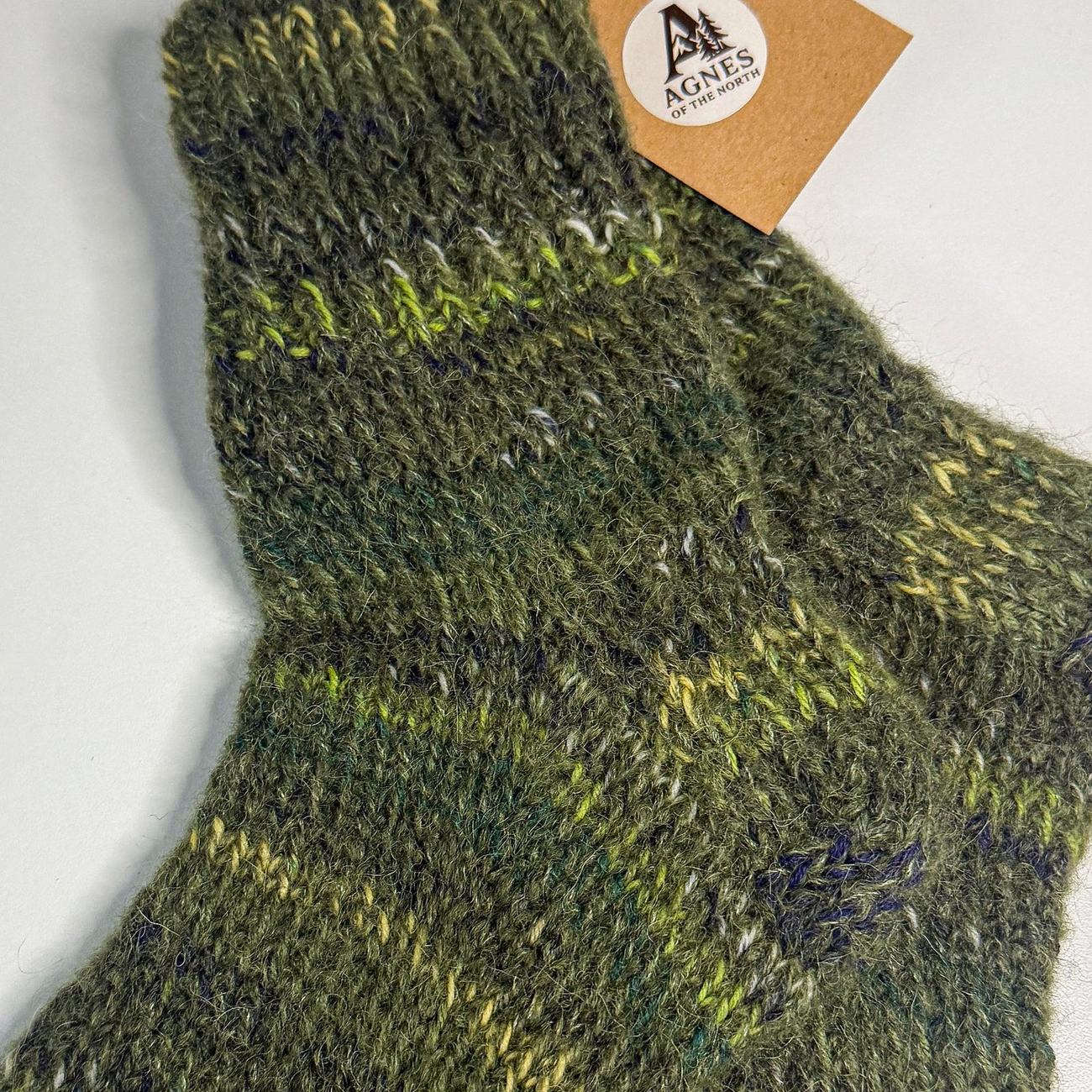 Wool & alpaca socks, forest green, photo 3