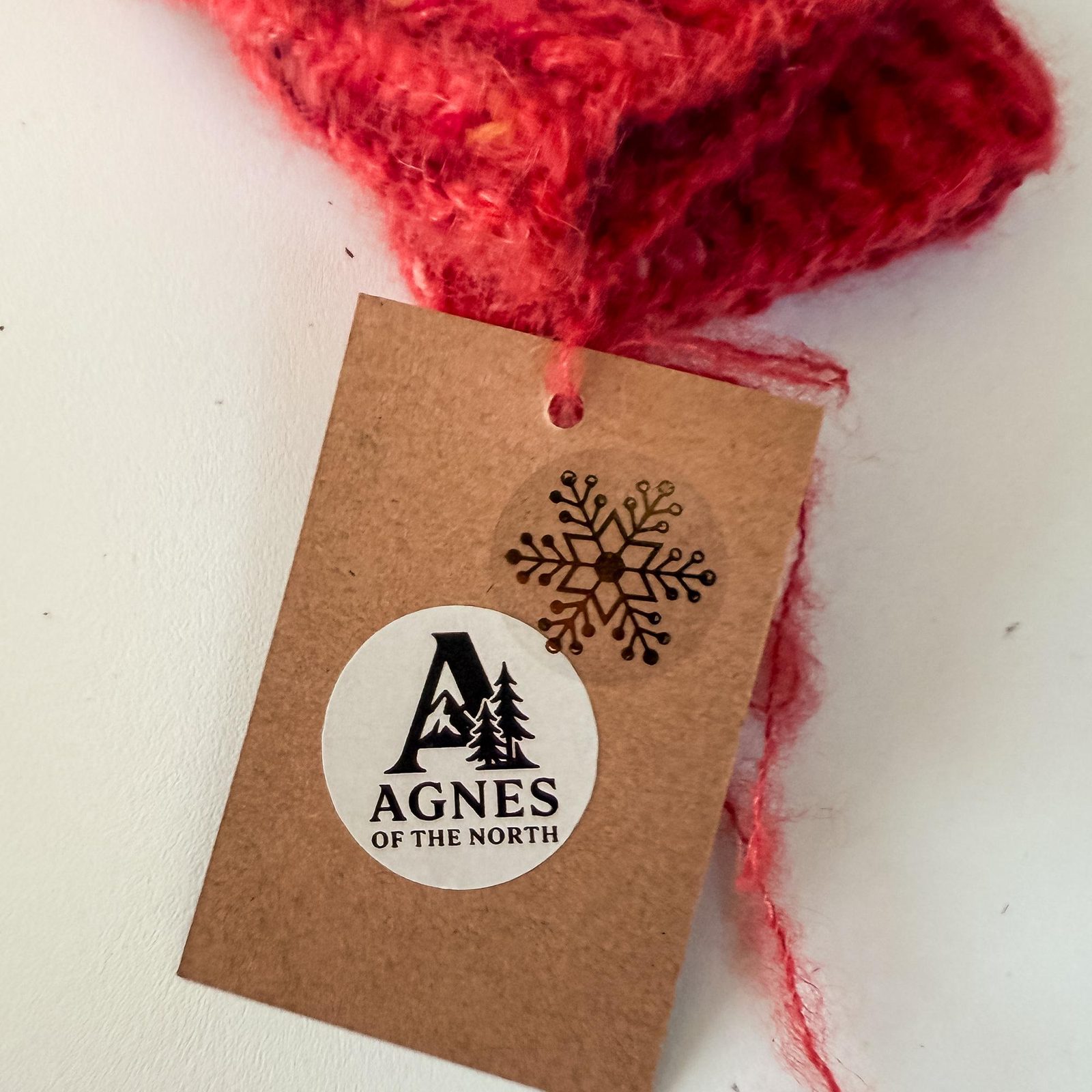 Red alpaca wool socks, photo 5