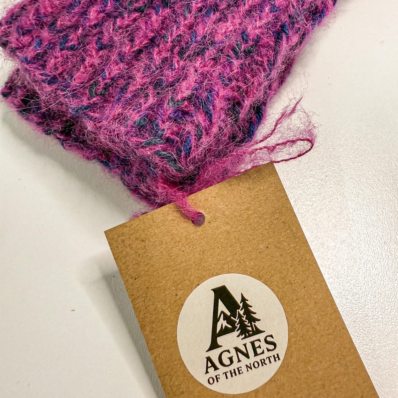 Braided cable socks, deep magenta, photo 5